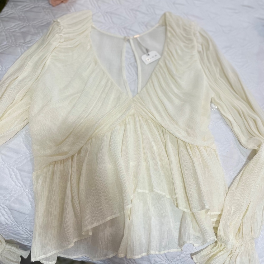 Free People romantic shirt